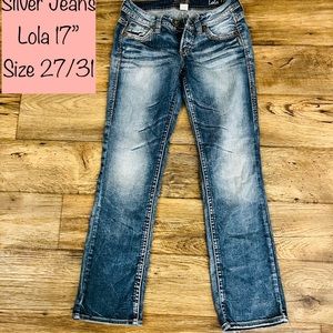 Silver Jeans Lola 17” size 27/31